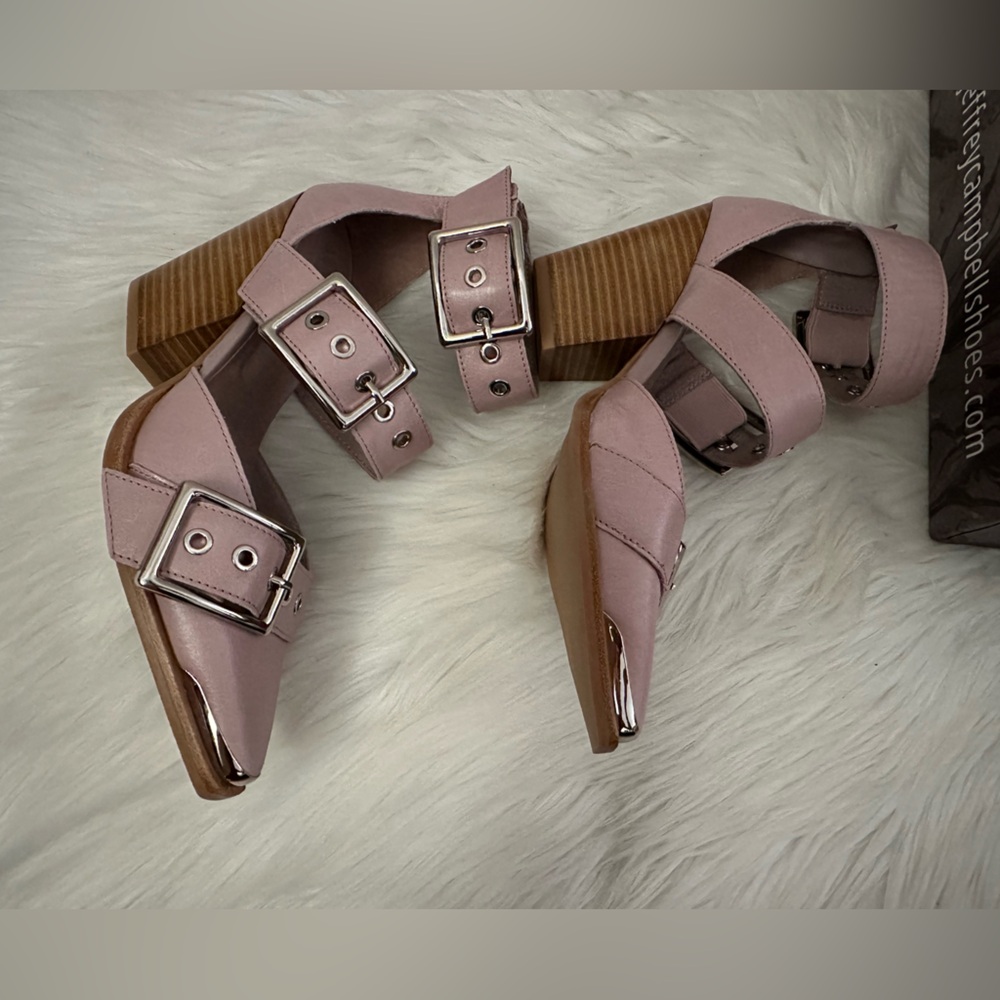 free people × Jeffrey Campbell Hendrix lilac leather heels size 5.5 - Picture 4 of 6